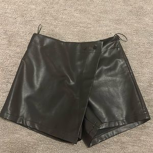 Black leather skort-never worn